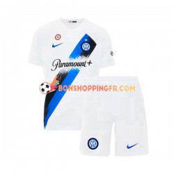 Maillot Extérieur Inter Milan 2023-2024 Manches Courtes Jeune Enfant(+shorts)