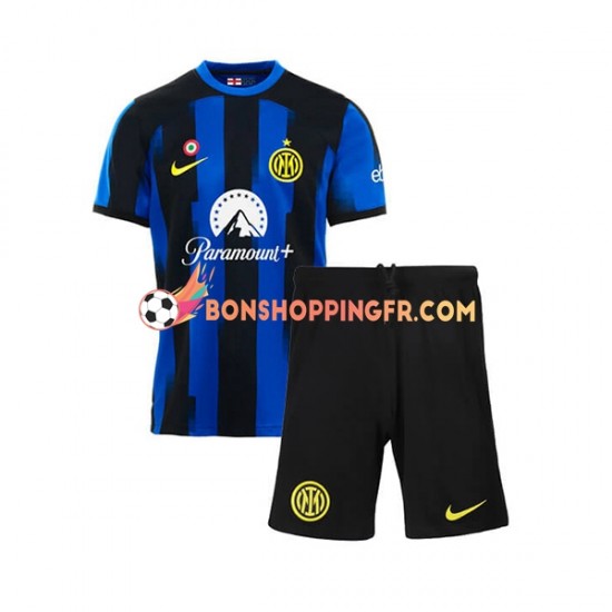 Maillot Domicile Inter Milan 2023-2024 Manches Courtes Jeune Enfant(+shorts)