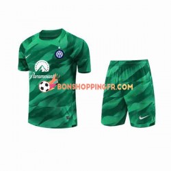 Maillot Extérieur Inter Milan Gardien 2023-2024 Manches Courtes Jeune Enfant(+shorts)