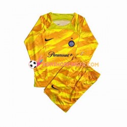 Maillot Domicile Inter Milan Gardien 2023-2024 Manches Longues Jeune Enfant(+shorts)