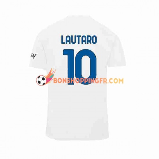 Maillot Extérieur Inter Milan Lautaro Martinez 10 2023-2024 Manches Courtes Homme