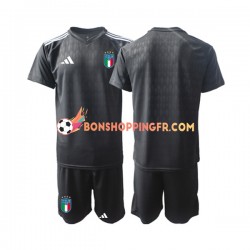 Maillot Extérieur Italie Gardien 2023 Manches Courtes Jeune Enfant(+shorts)