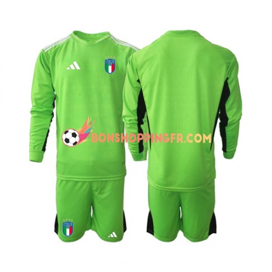 Maillot Domicile Italie Gardien 2023 Manches Longues Jeune Enfant(+shorts)