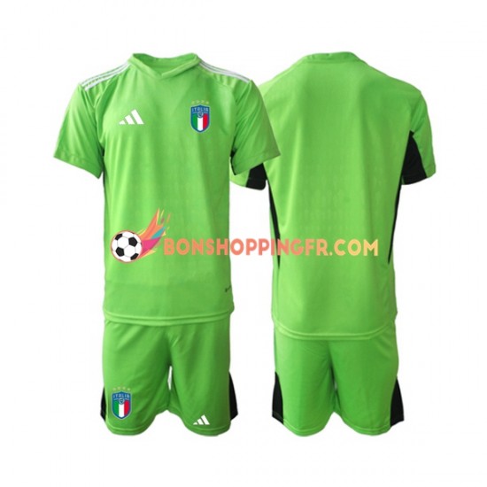 Maillot Domicile Italie Gardien 2023 Manches Courtes Jeune Enfant(+shorts)