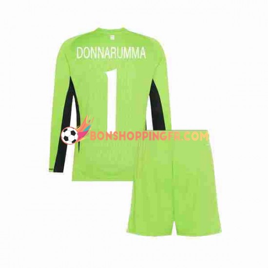 Maillot Domicile Italie Gardien Donnarumma 1 2023 Manches Longues Jeune Enfant(+shorts)