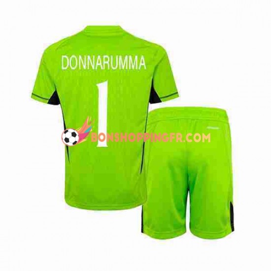 Maillot Domicile Italie Gardien Donnarumma 1 2023 Manches Courtes Jeune Enfant(+shorts)