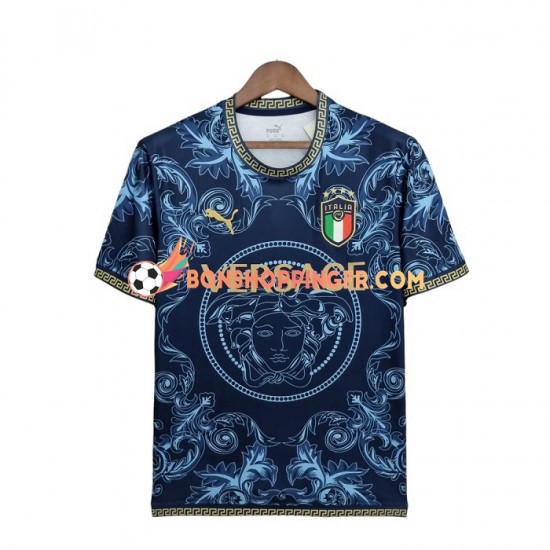 Maillot Domicile Italie Versace Edition 2022-2023 Manches Courtes Homme