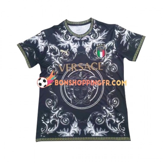 Maillot Italie Versace 2023-2024 Noir Manches Courtes Homme