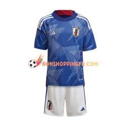 Maillot Domicile Japon Coupe du Monde 2022 Manches Courtes Jeune Enfant(+shorts)