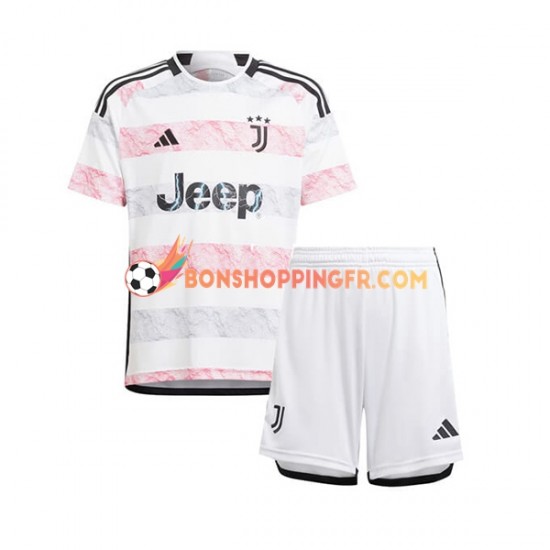 Maillot Extérieur Juventus 2023-2024 Manches Courtes Jeune Enfant(+shorts)