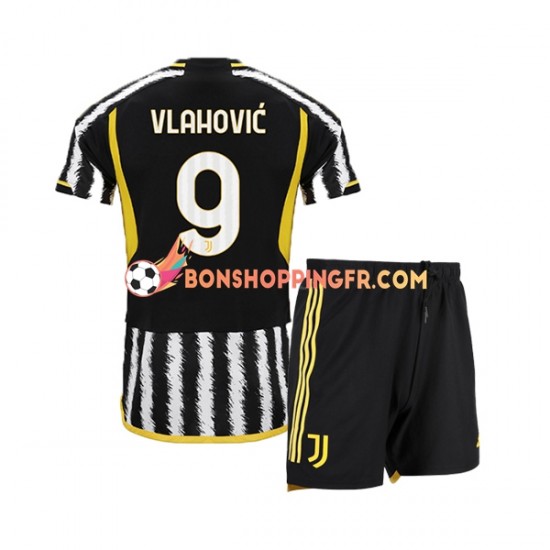 Maillot Domicile États-Unis Juventus Dn Vlahovic 9 2023-2024 Manches Courtes Jeune Enfant(+shorts)
