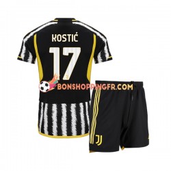Maillot Domicile Juventus Filip Kostic 17 2023-2024 Manches Courtes Jeune Enfant(+shorts)