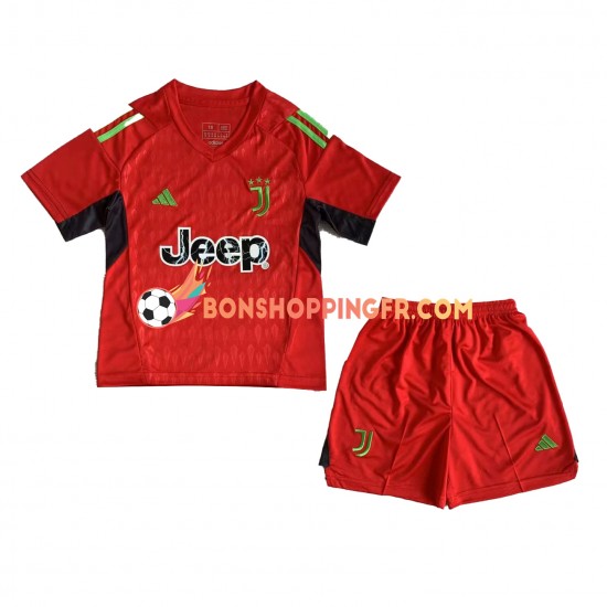 Maillot Extérieur Juventus Gardien 2023-2024 Manches Courtes Jeune Enfant(+shorts)