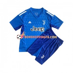 Maillot Domicile Juventus Gardien 2023-2024 Manches Courtes Jeune Enfant(+shorts)