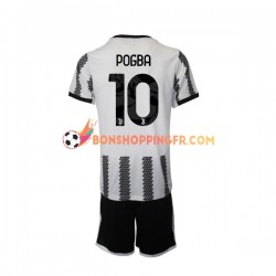 Maillot Domicile Juventus Pogba 10 2022-2023 Manches Courtes Jeune Enfant(+shorts)