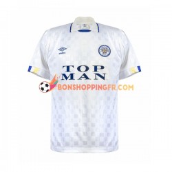 Maillot Rétro Domicile Leeds United 1989-1990 Manches Courtes Homme