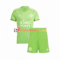 Maillot Extérieur Leicester City Gardien 2023-2024 Manches Courtes Jeune Enfant(+shorts)