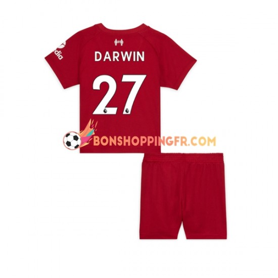 Maillot Domicile Liverpool Darwin Nunez 27 2022-2023 Manches Courtes Jeune Enfant(+shorts)