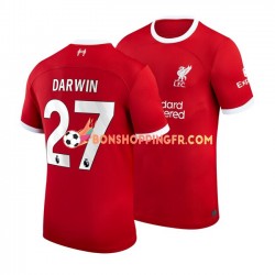 Maillot Domicile Liverpool Darwin Nunez 27 2023-2024 Manches Courtes Homme