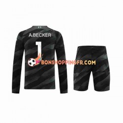 Maillot Extérieur Liverpool Gardien A.Becker 1 2023-2024 Manches Longues Jeune Enfant(+shorts)