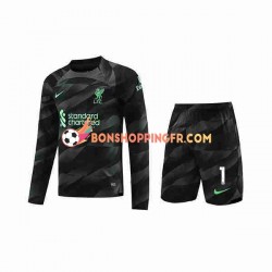 Maillot Extérieur Liverpool Gardien A.Becker 1 2023-2024 Manches Longues Jeune Enfant(+shorts)