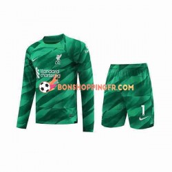 Maillot Domicile Liverpool Gardien A.Becker 1 2023-2024 Manches Longues Jeune Enfant(+shorts)