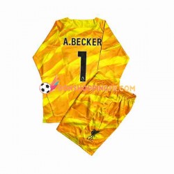 Maillot 3ème Liverpool Gardien A.Becker 1 2023-2024 Manches Longues Jeune Enfant(+shorts)