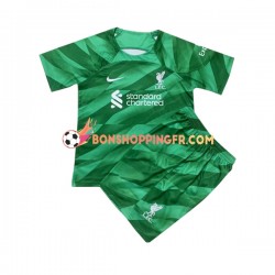 Maillot Domicile Liverpool Gardien 2023-2024 Manches Courtes Jeune Enfant(+shorts)