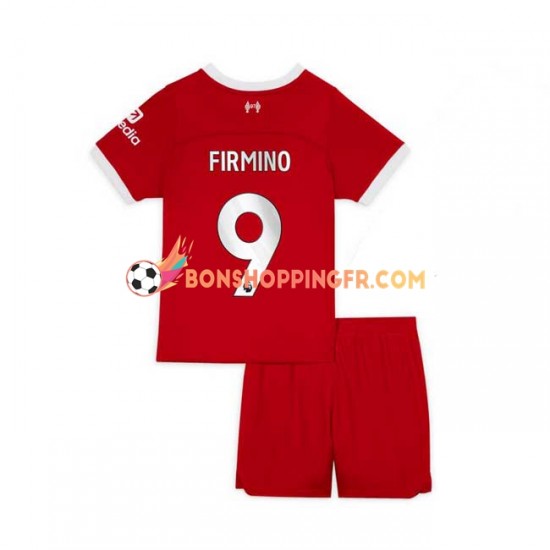Maillot Domicile Liverpool Roberto Firmino 9 2023-2024 Manches Courtes Jeune Enfant(+shorts)