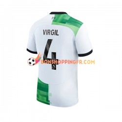 Maillot Extérieur Liverpool Virgil van Dijk 4 2023-2024 Manches Courtes Homme