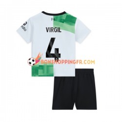 Maillot Extérieur Liverpool Virgil van Dijk 4 2023-2024 Manches Courtes Jeune Enfant(+shorts)