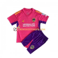 Maillot LA Galaxy Gardien 2023-2024 Rose Manches Courtes Jeune Enfant(+shorts)