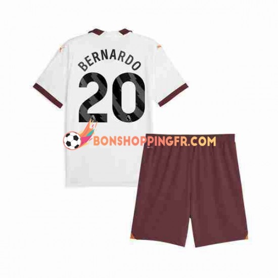 Maillot Extérieur Manchester City Bernardo Silva 20 2023-2024 Manches Courtes Jeune Enfant(+shorts)