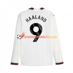Maillot Extérieur Manchester City Erling Haaland 9 2023-2024 Manches Longues Homme