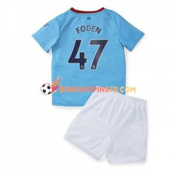 Maillot Domicile Manchester City Foden 47 2022-2023 Manches Courtes Jeune Enfant(+shorts)