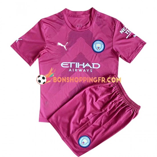 Maillot Domicile Manchester City Gardien 2022-2023 Manches Courtes Jeune Enfant(+shorts)