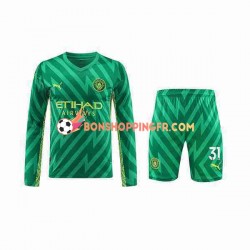 Maillot Domicile Manchester City Gardien Ederson Moraes 31 2023-2024 Manches Longues Jeune Enfant(+shorts)