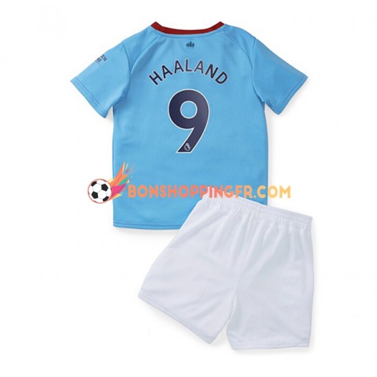 Maillot Domicile Manchester City Haaland 9 2022-2023 Manches Courtes Jeune Enfant(+shorts)