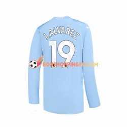 Maillot Domicile Manchester City J. ALVAREZ 19 2023-2024 Manches Longues Homme