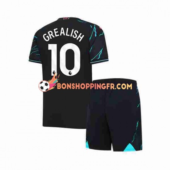 Maillot 3ème Manchester City Jack Grealish 10 2023-2024 Manches Courtes Jeune Enfant(+shorts)