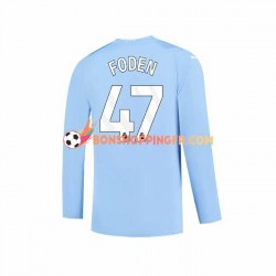 Maillot Domicile Manchester City Phil Foden 47 2023-2024 Manches Longues Homme