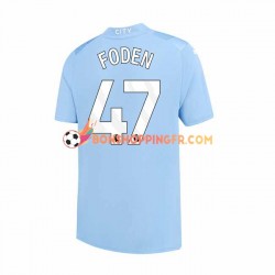 Maillot Domicile Manchester City Phil Foden 47 2023-2024 Manches Courtes Homme