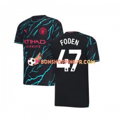 Maillot 3ème Manchester City Phil Foden 47 2023-2024 Manches Courtes Homme