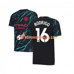 Maillot 3ème Manchester City Rodri Hernandez 16 2023-2024 Manches Courtes Homme
