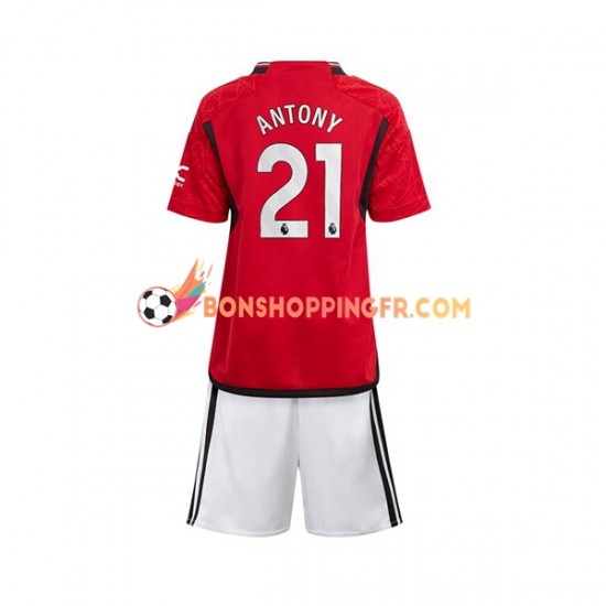Maillot Domicile Manchester United Antony Matheus 21 2023-2024 Manches Courtes Jeune Enfant(+shorts)