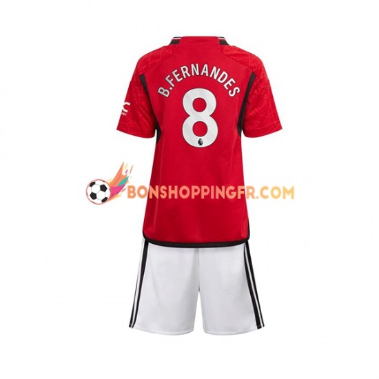Maillot Domicile Manchester United B Fernandes 8 2023-2024 Manches Courtes Jeune Enfant(+shorts)