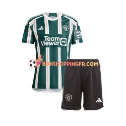 Maillot Extérieur Manchester United 2023-2024 Manches Courtes Jeune Enfant(+shorts)
