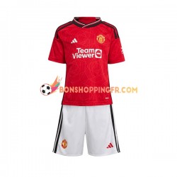 Maillot Domicile Manchester United 2023-2024 Manches Courtes Jeune Enfant(+shorts)