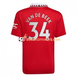 Maillot Domicile Manchester United Donny van de Beek 34 2022-2023 Manches Courtes Homme