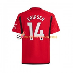 Maillot Domicile Manchester United Eriksen 14 2023-2024 Manches Courtes Homme